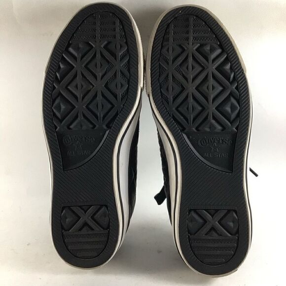 Converse CTAS OX womens shoes quilted lace up sneakers black size 7 - Picture 5 of 8